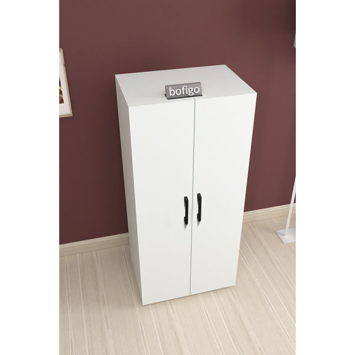 Bofigo 3 Raflı 2 Kapaklı Klasörlük Dolabı Mutfak Dolabı Banyo Dolabı Çok Amaçlı Dolap Fulya Beyaz - Görsel 7