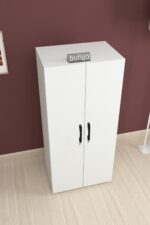 Bofigo 3 Raflı 2 Kapaklı Klasörlük Dolabı Mutfak Dolabı Banyo Dolabı Çok Amaçlı Dolap Fulya Beyaz - Görsel 7