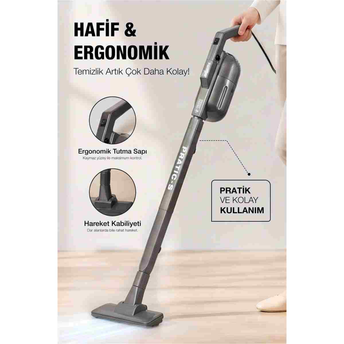 Fantom Pratic-s P1200 Kuru Elektrik Süpürgesi Antrasit - Görsel 24