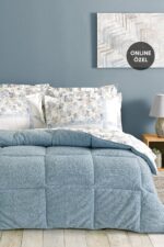 Puffy Leora Tek Kişilik Triola Set - Indigo