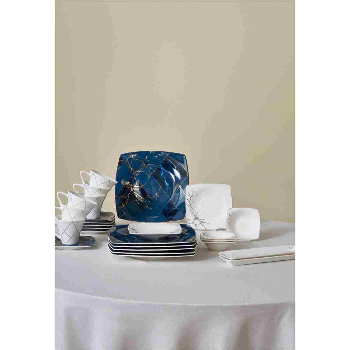 Karaca Fine Pearl Midnight 26 Parça 6 Kişilik İnci Kahvaltı Seti Kare - Görsel 16