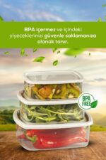 Vienev 12'li Hava Geçirmez Saklama Kabı Seti Gri 3x(250-500-750-1200 ML) - Görsel 3