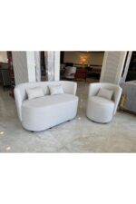 hoom concept Relax Antrasit Teddy 2'li Koltuk + Berjer Takımı - Görsel 5