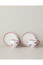English Home Carnival Sparrow New Bone China Kahve Fincan Takımı 4 Parça 2 Kişilik Fuşya - Görsel 7