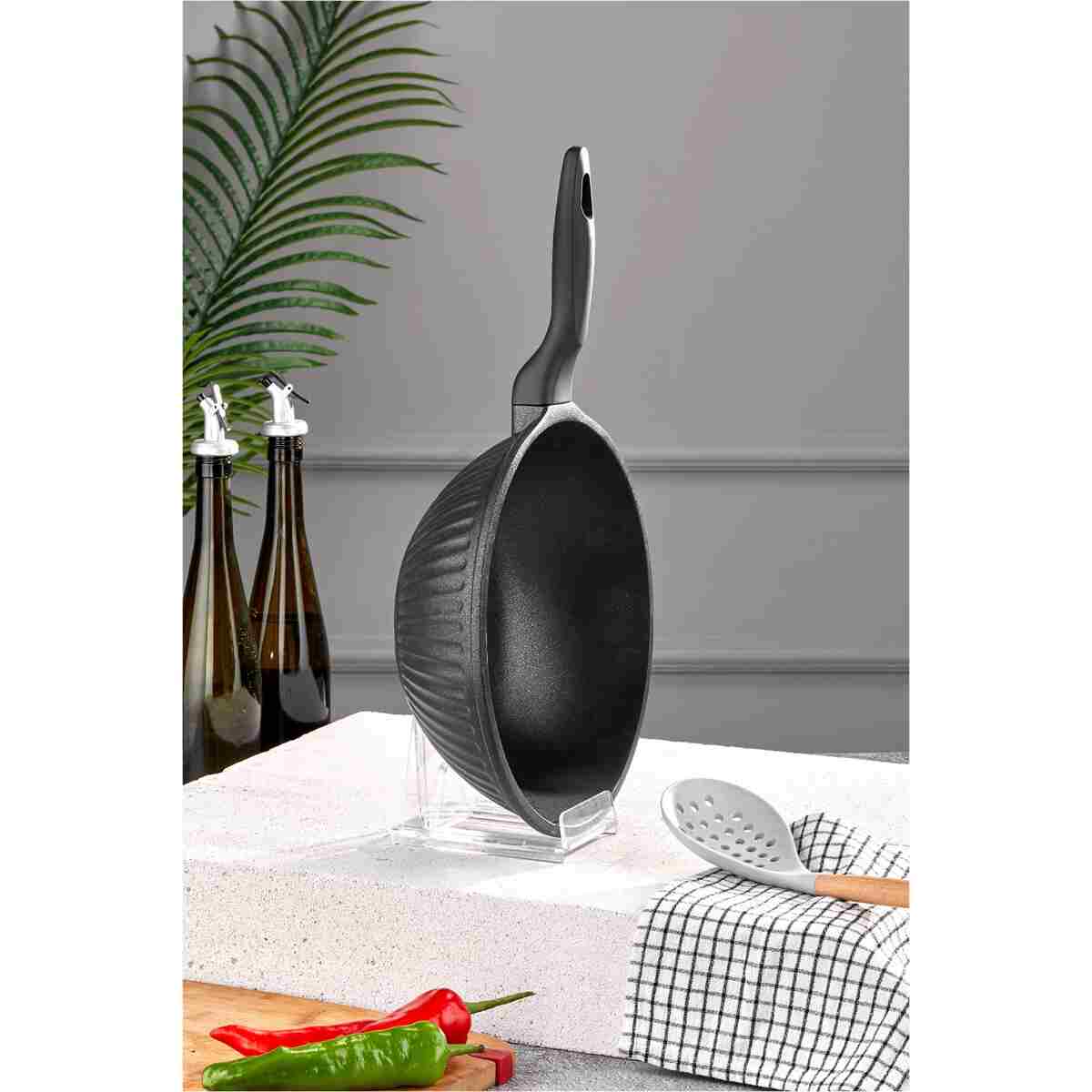 Taç Valeriya Döküm Wok Tava 28 cm - Görsel 4