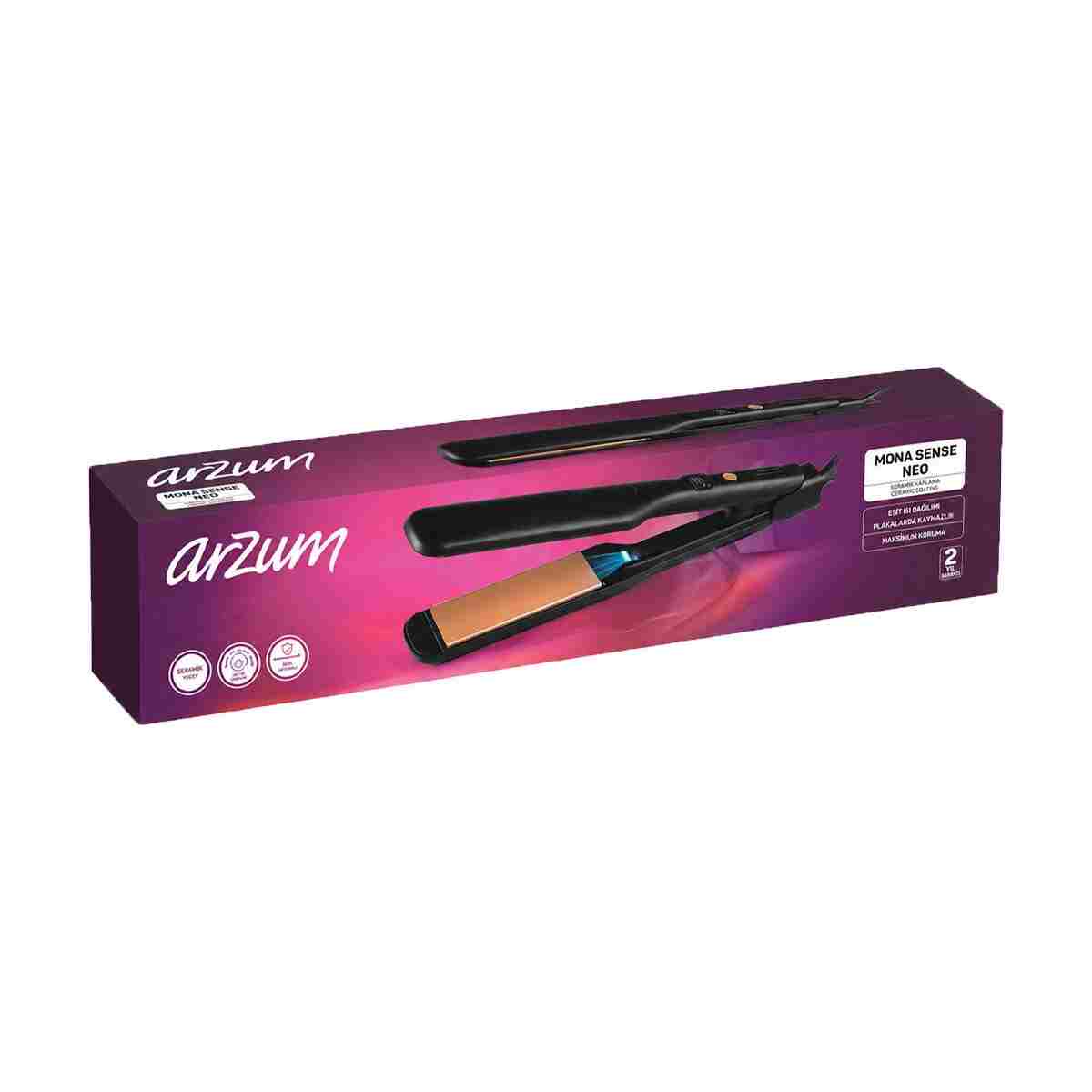 Arzum AR5192 Mona Sense Geniş Plakalı Saç Düzleştirici, Keratin, Argan Yağlı Plaka,İyon Teknolojisi,Siyah - Görsel 19