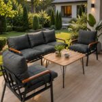 BM DESİNG BAHÇE BALKON MOBİLYASI 3+1+1 SEHPALI