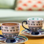 English Home Exotic Wild New Bone China Kahve Fincan Takımı 4 Parça 2 Kişilik Sarı