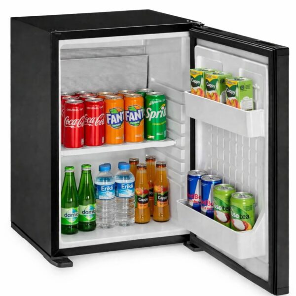 ISM Şarap ve İçecek Soğutucu 40 Litre – Sessiz Siyah Mini Buzdolabı Otel Tipi Minibar