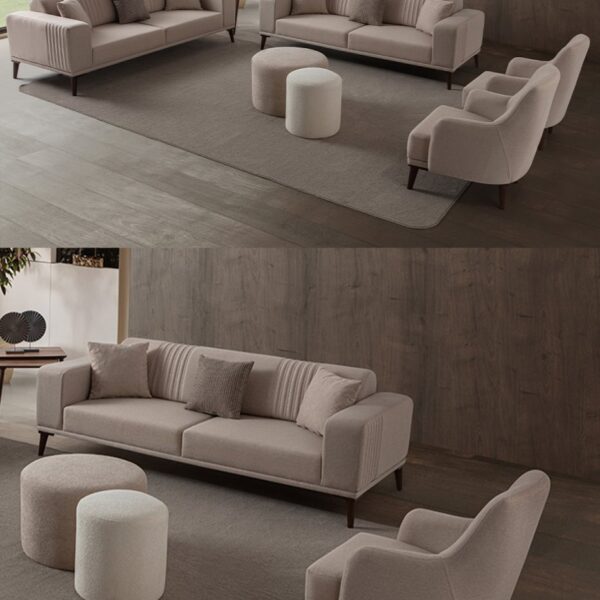 EDSY HOME Regnar 3+3+1+1 Koltuk Takımı Krem