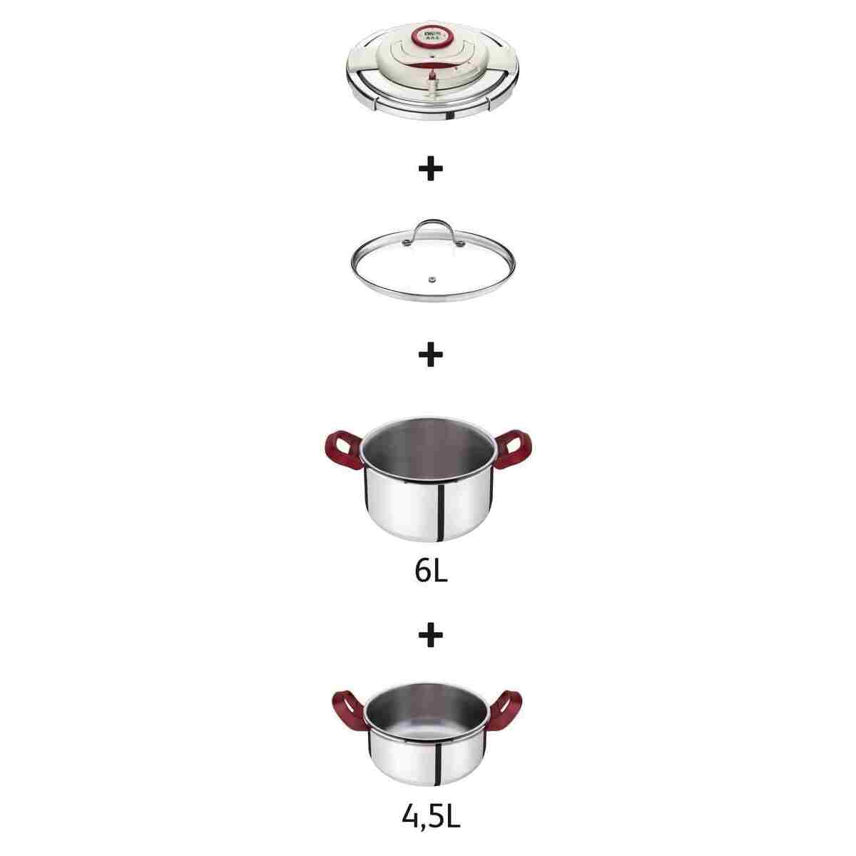 TEFAL P44420 Clipso+ Precision Düdüklü Tencere Seti 6 L / 4,5 L - Görsel 11