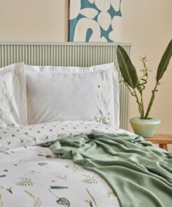 Karaca Home Herbal %100 Pamuk Çift Kişilik Nevresim Pike Set Beyaz - Görsel 11