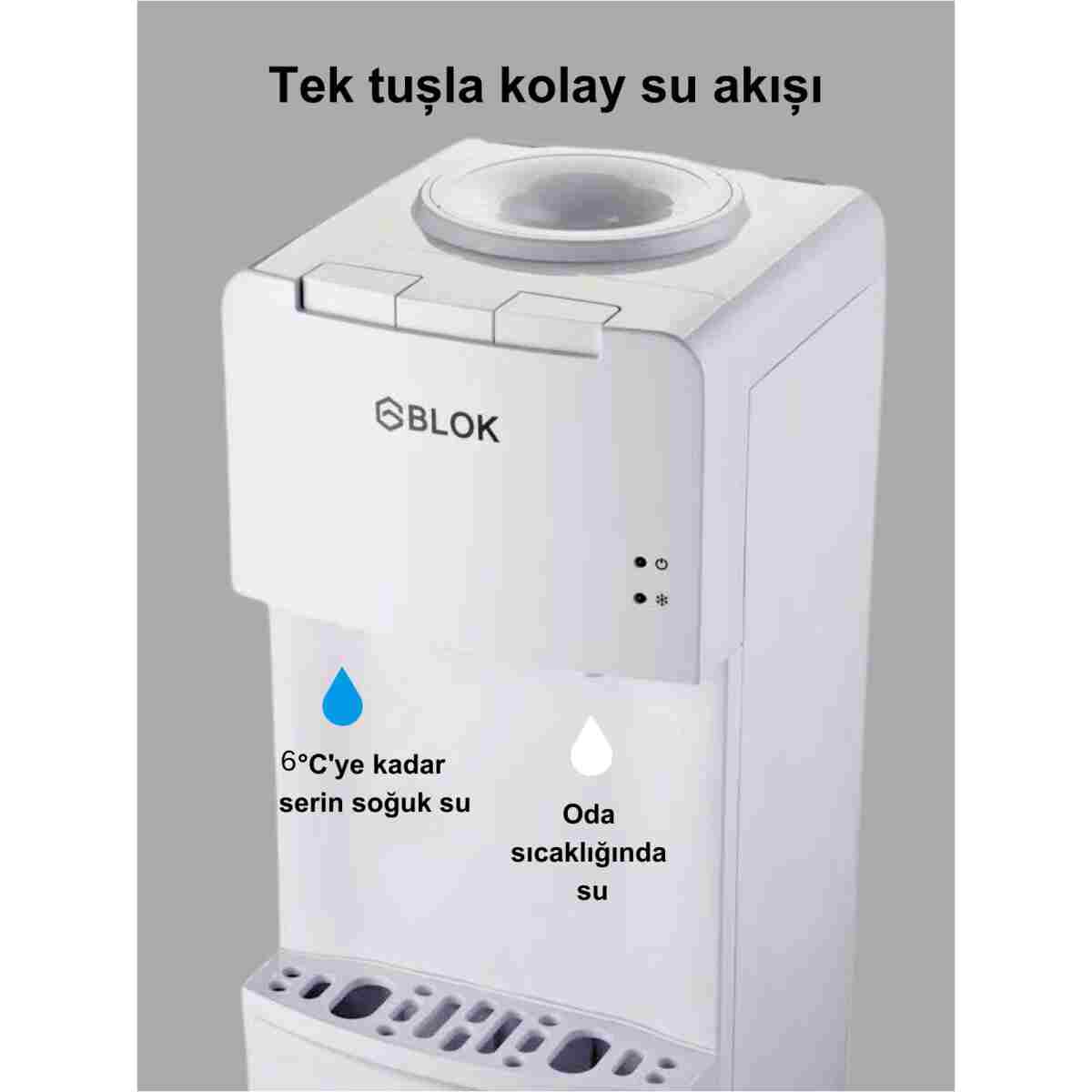 gblok 1119bw Soğuk Ilık Dolapsız Su Sebili Beyaz - Görsel 2