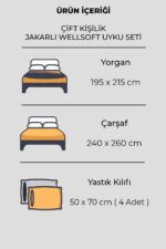 Nordqueen Jakarlı Wellsoft Çift Kişilik Uyku Seti Perle - Görsel 5
