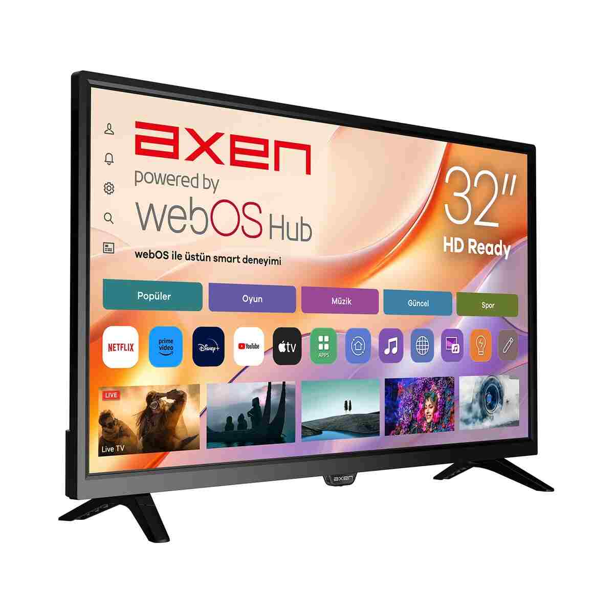 Axen 32'' AX32DAL540 82 Ekran Webos 2.0 TV - Görsel 2