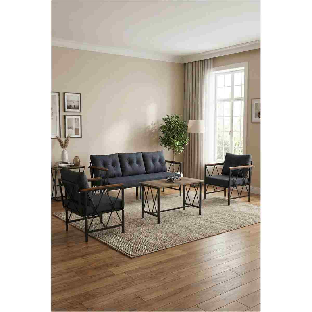 Sosyal Medya Dekorasyon 3+1+1 Balkon, Bahçe, Cafe Mobilyası - Görsel 3