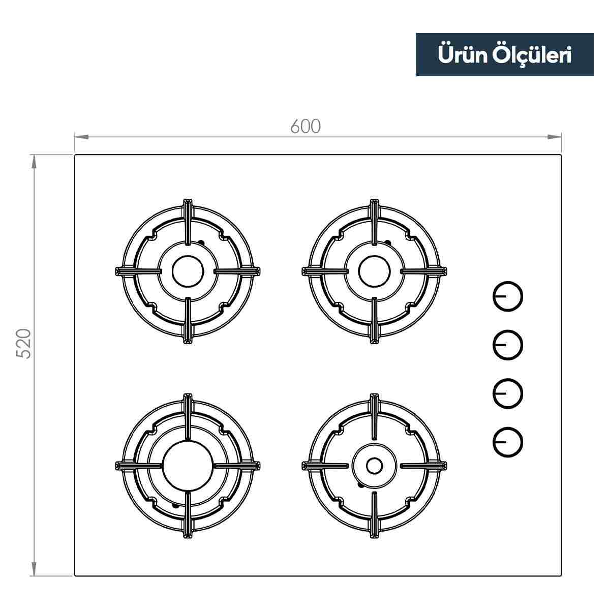 KUMTEL 2'Lİ Magic Cam Ankastre Set (Ocak-Davlumbaz) - Görsel 10