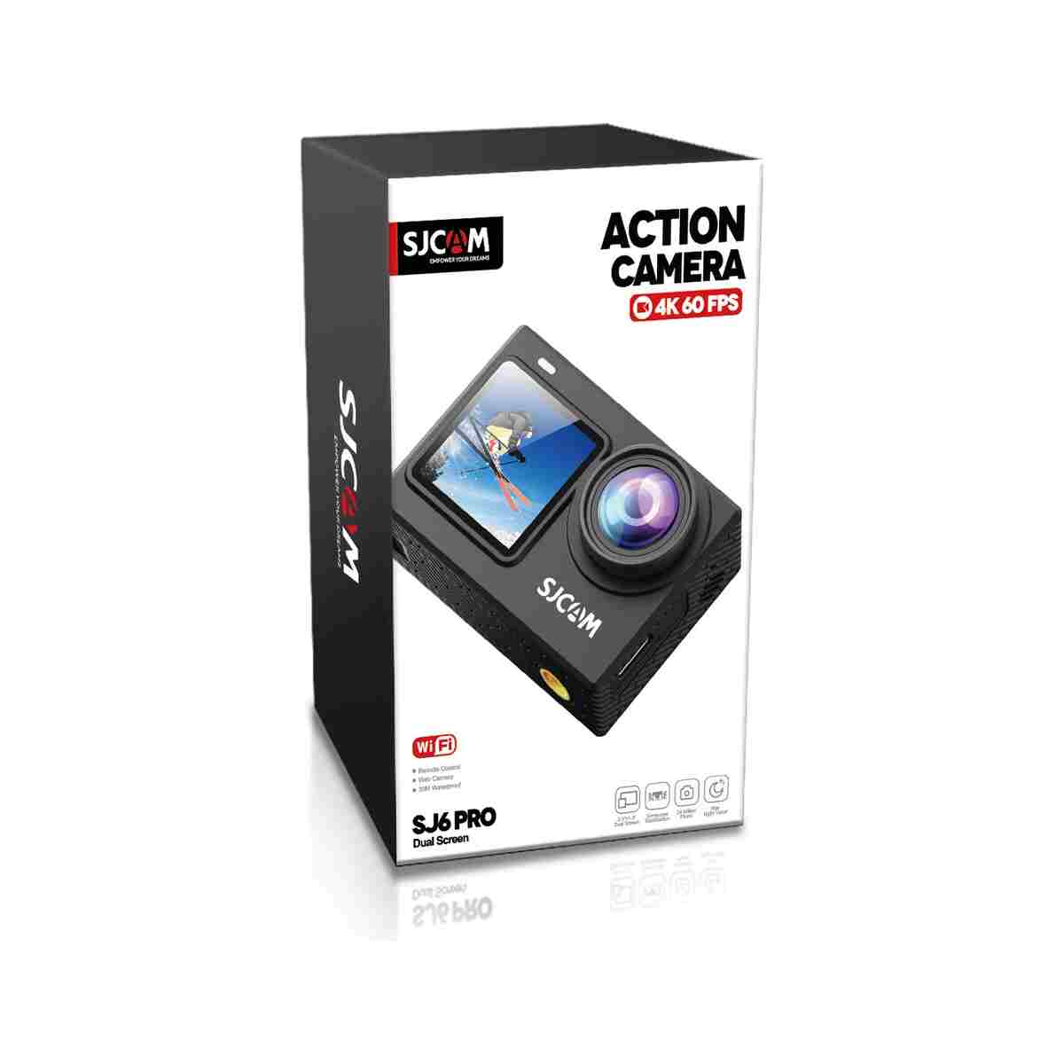 SJCAM Sj6 Pro Wifi 4k60 Uhd 24mp 165° Geniş Açı 1000mah 2”/1.3” Çift Ekranlı Aksiyon Kamerası Siyah - Görsel 15
