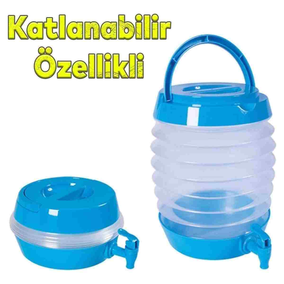 Badem10 Su Sebili Meşrubat Içecek Kabı Bidonu Musluklu Körüklü Damacana Akordiyonlu Katlanabilir 5.5 Litre - Görsel 15