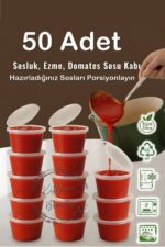 Kitchen Beauty 50 Adet Sızdırmaz 120 ml Mini Saklama Kabı Sosluk Buzluk Kabı, Et Suyu, Kemik Suyu, Sos Kabı Mutfak - Görsel 2