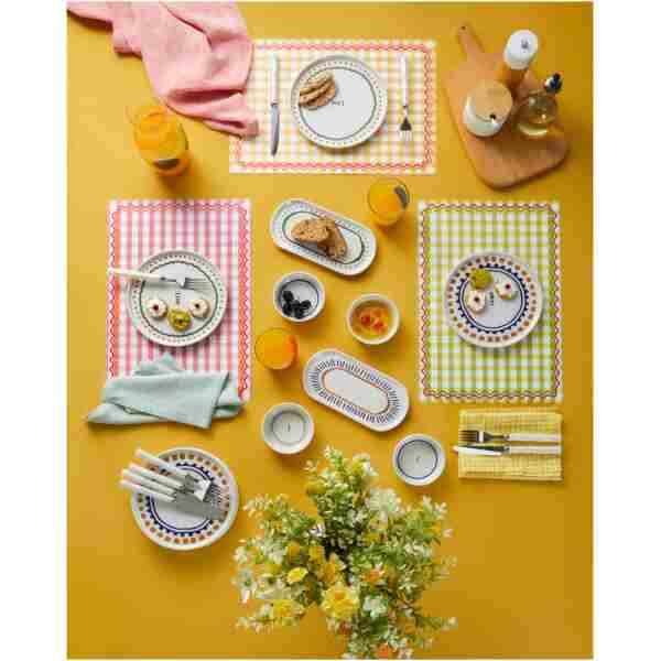 English Home Wordy Seramik Kahvaltı Takımı 14 parça 6 kişilik Renkli