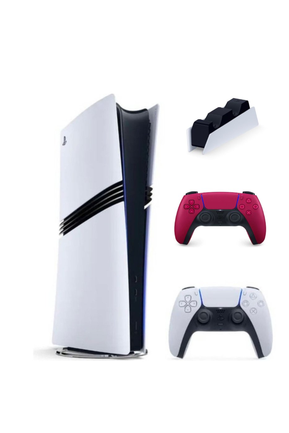 Sony Playstation 5 Pro + 2. kol Dualsense kırmızı + Şarj İstasyonu ( İthalatçı Garantili )