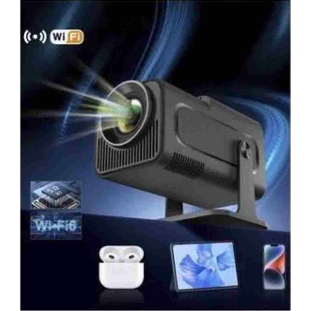 LENSUN Hy320 Mini Siyah Taşınabilir Sinema Projektörü 4k 720p Ev Sineması Bluetooth Android Projeksiyon - Görsel 8