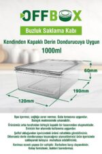 OFFBOX 10 Adet 1 Lt. Kendinden Kapaklı Derin Dondurucuya Uygun Saklama Kabı Düzenleyici - Görsel 11