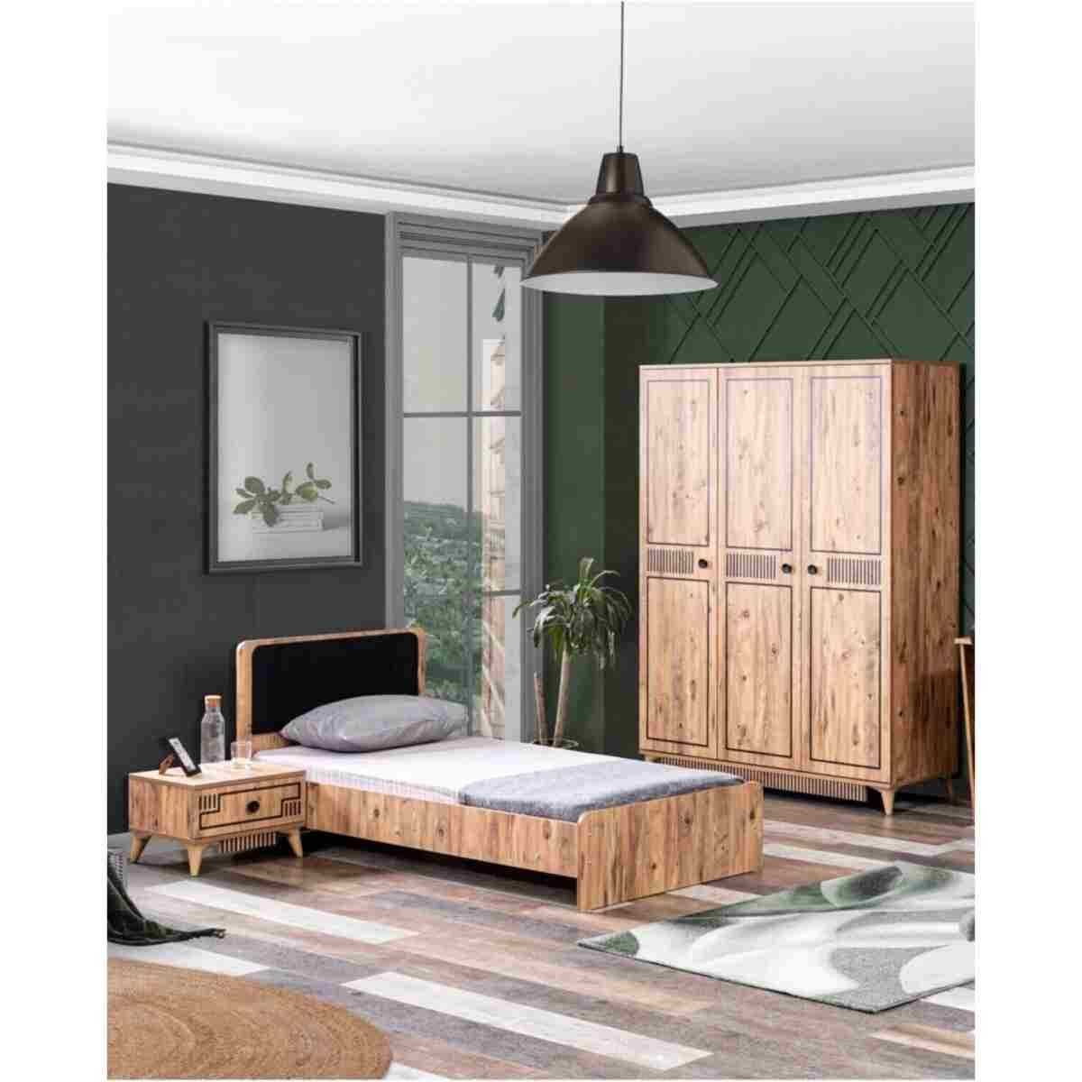 Setay Atlantik Genç Odası - 3 Kapaklı Dolap, Karyola, Komodin - Görsel 8