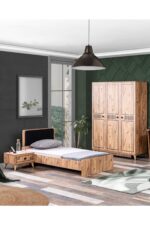 Setay Atlantik Genç Odası - 3 Kapaklı Dolap, Karyola, Komodin - Görsel 8