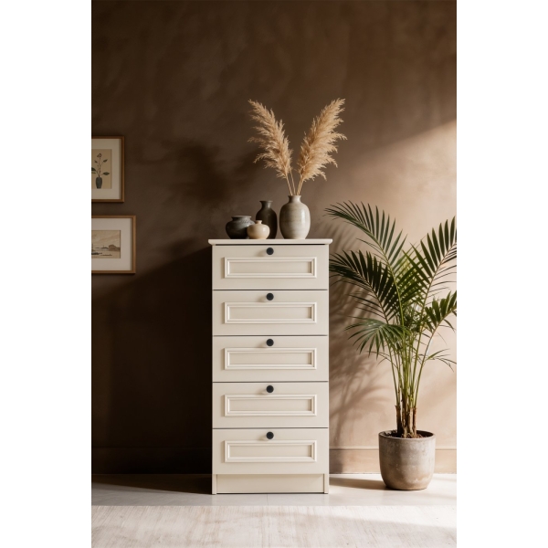 SARMOBİ Mira 5 Çekmeceli Şifonyer/Çamaşırlık 52x105x43 cm Aytaşı – Country Tasarım
