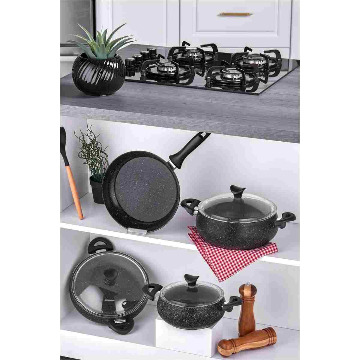 Taç Mastercook Tombik 7 Parça Seti Siyah - Görsel 5