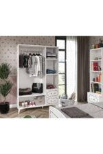 KZNMOB HOME Hayal Modern Genç Odası Takımı Beyaz - 4 Parçalı Ve Tamamı 1. Kalite Mdf - Görsel 5