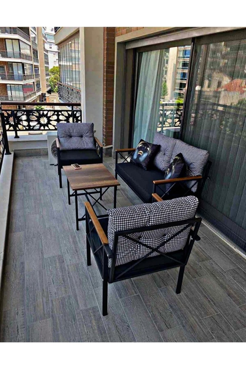 4dd947f72600dd9c0b1aa62fa633abbe Sosyal Medya Dekorasyon Balkon, Cafe, Ofis, Bahçe Mobilyası, Masa Sandalye, Kanepe Koltuk, 2 1 1 Takım - Görsel 1