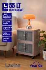 obido Fold&Go 2'Li Portatif Organizer Tekerlekli Dolap ”Beyaz” Çok Amaçlı Mıknatıs Kapaklı Katlanır - Görsel 8