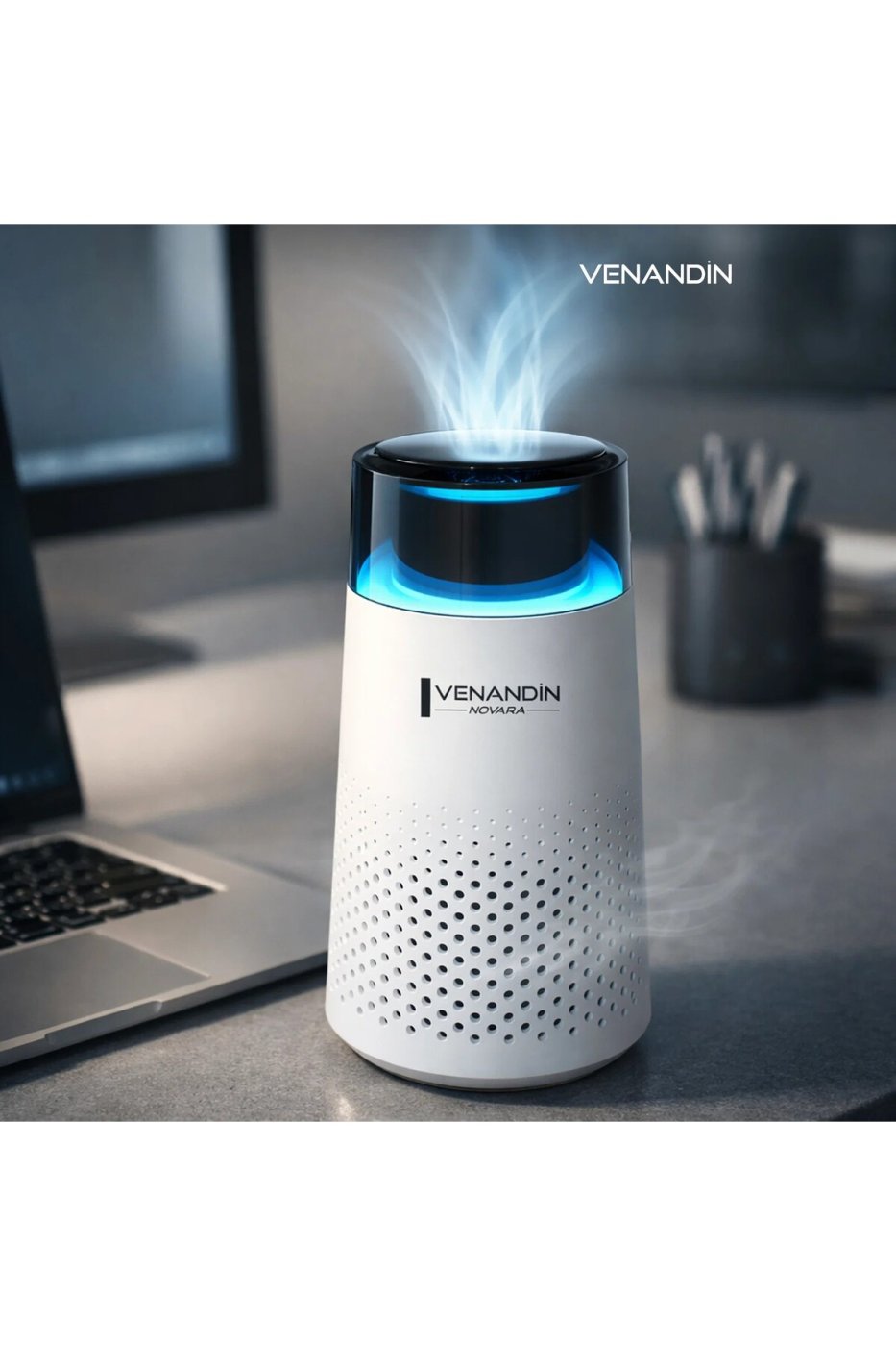 Venandin Aeria Go HEPA Filtreli Negatif İyonlu Araç İçi ve Masaüstü Mini Hava Temizleyici USB Type-C