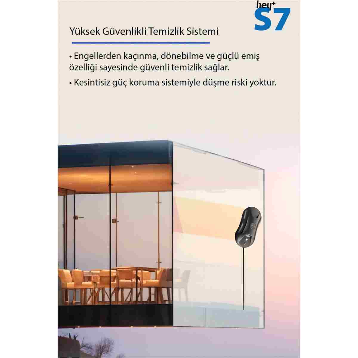 Heyplus Akıllı Cam Silme Robotu Su Püskürtmeli Kumandalı Cam Temizleme Robotu - Görsel 8