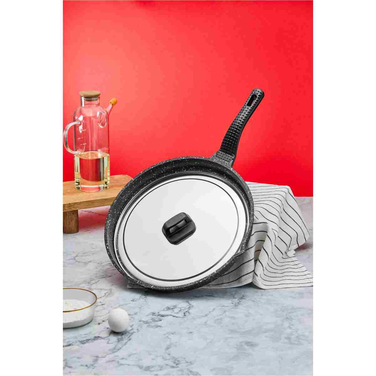 Taç Döküm Granit Balık Tavası 34 Cm - Görsel 11