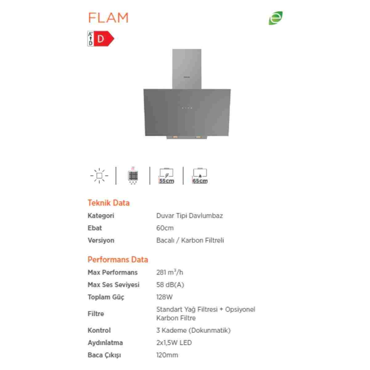 Silverline 3'lü Gri Cam Ankastre Set (3481 Flam 60 Gri+cs5335s02+bo65e1s01) - Görsel 3