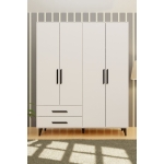 Metalia Gm 070-a Novado Siyah Kulplu Ayaklı Gardırop