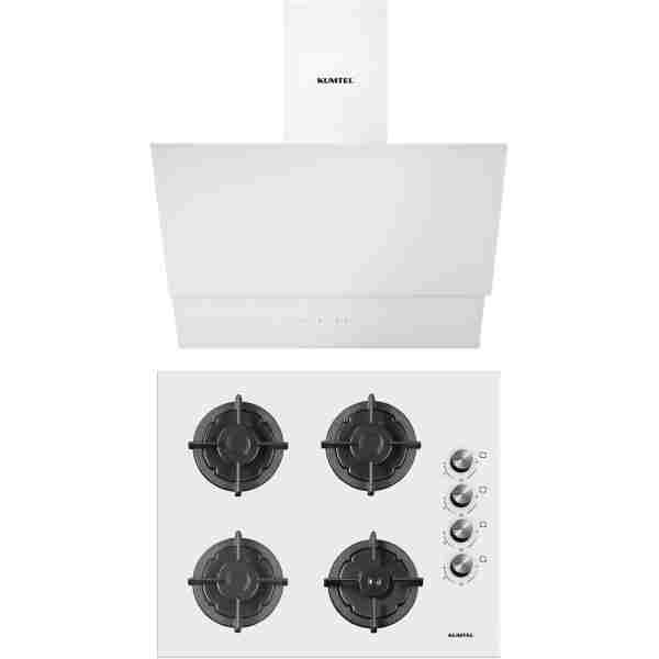 KUMTEL Plus 2'li Beyaz Ankastre Set (Ocak-Davlumbaz)
