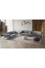 EDSY HOME Rebull 3+3+1+1 Koltuk Takımı Gri Renk - Görsel 2