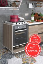 Kenzlife Ankastre Modülü Kabini Krom Byz Fırın Ocak Dolabı Kapaklı Ayaklı Sabit Tabla - Görsel 6