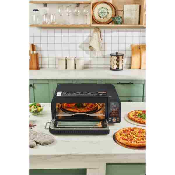 Karaca Multicrust Artisan Retro Pizza Makinesi ve Airfryer Mat Siyah