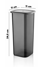 Nandy Home Etiketli 12 Adet 1750 Ml Ekonomik Kırılmaz Antrasit Saklama Kabı - Görsel 5