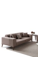 EDSY HOME Regnar 3+3+1+1 Koltuk Takımı Kahverengi - Görsel 6