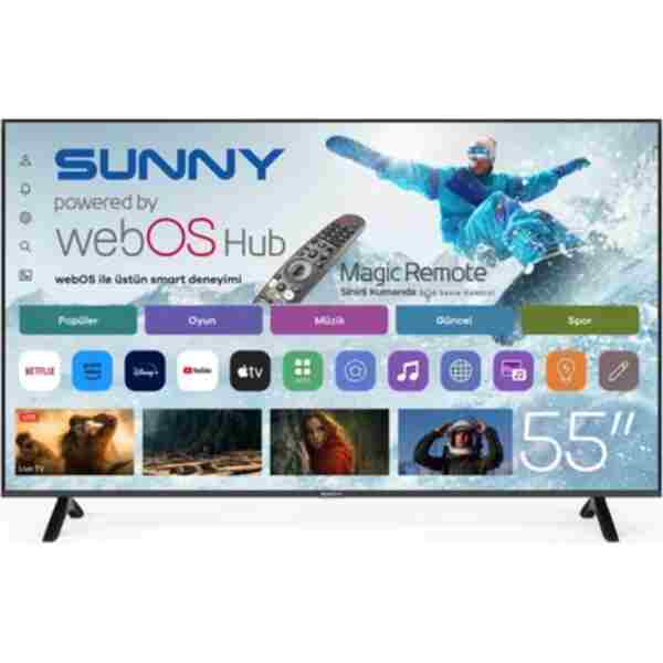 Sunny 55'' 136 Ekran UHD WEBOS 2.0 D-DUAL LED TV (SN55FMN252)