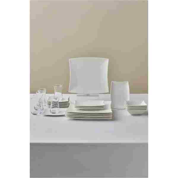 Karaca New Perfect White Porselen 26 Parça 6 Kişilik Kare Kahvaltı/servis Takımı