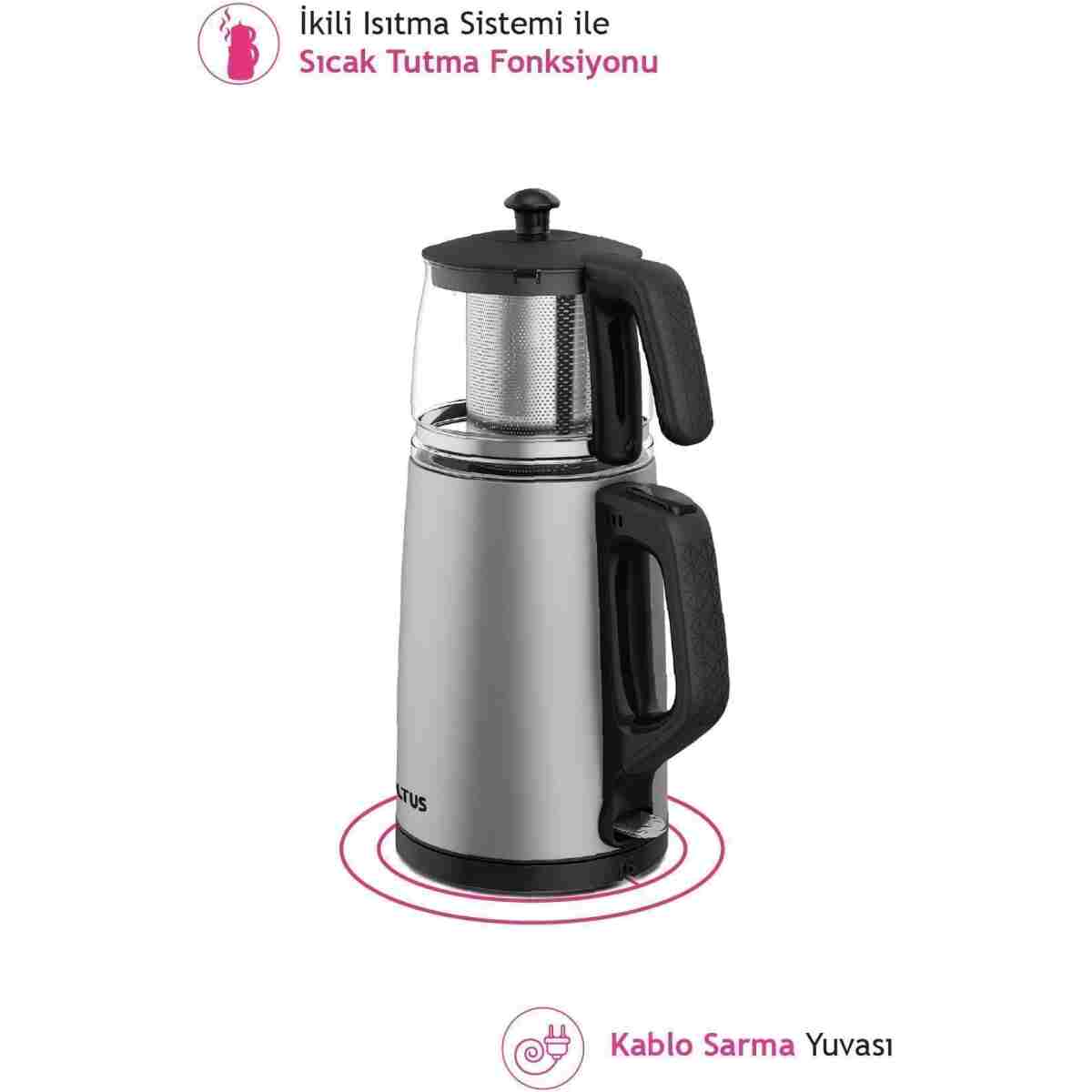 Altus Al 795 Ic Cam & Inox Çay Makinesi - Görsel 5