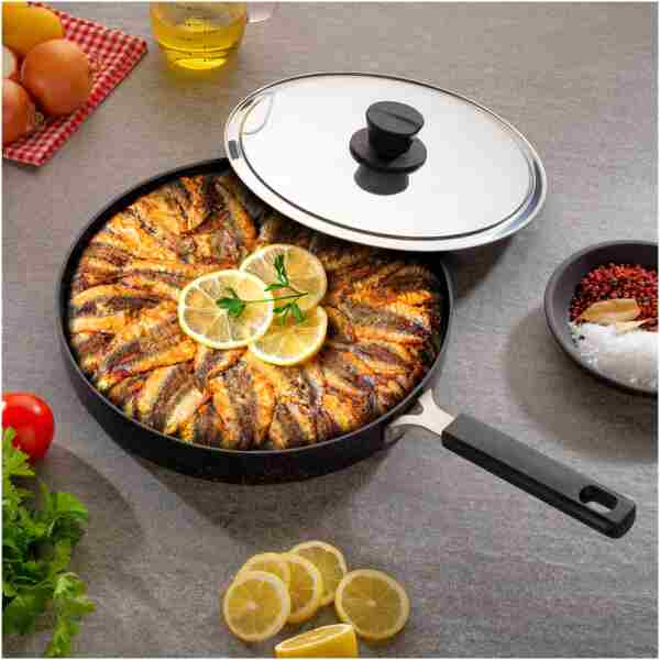 Schafer Fish Pan Kapaklı Balık Tavası 32 Cm 2 Parça